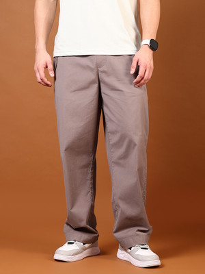 V-MART Regular Fit Men Grey Trousers