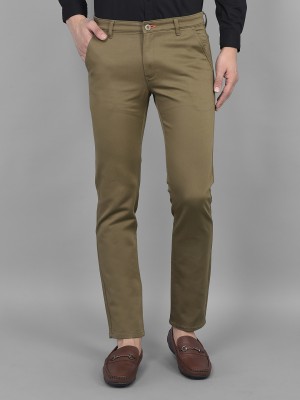 Canary London Slim Fit Men Green Trousers