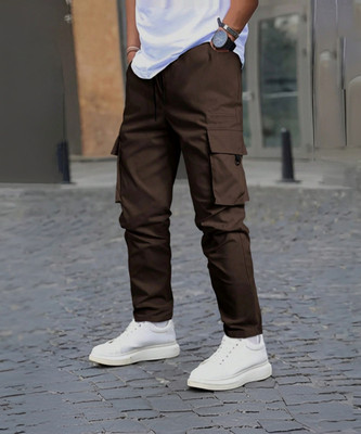 Anni Designer Regular Fit Men Brown Trousers