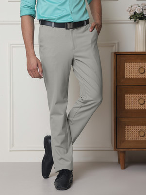 SUBTRACT Slim Fit Men Grey Trousers