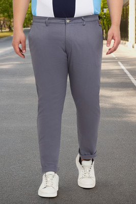 Urbano Plus Regular Fit Men Grey Trousers