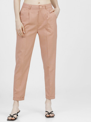 Tokyo Talkies Regular Fit Women Orange Trousers