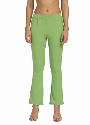 Coppersmith Flared Women Green Trousers