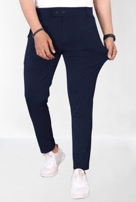 CIVIRASTYLE Regular Fit Men Blue Trousers