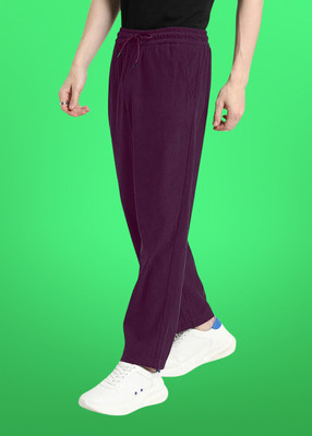 shri krishna textiles Regular Fit Men Purple Trousers