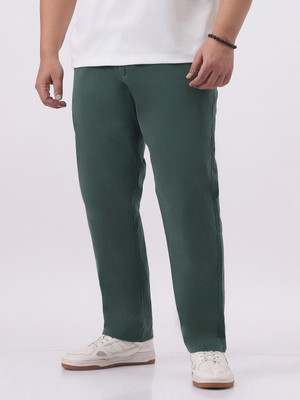 Urbano Plus Regular Fit Men Green Trousers