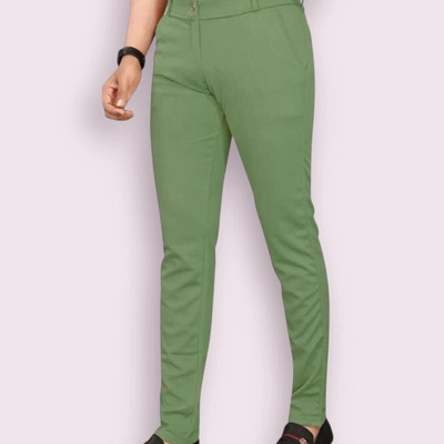 NIKOLA ENTERPRISES Regular Fit Men Green Trousers