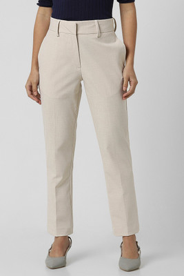 VAN HEUSEN Slim Fit Women Beige Trousers