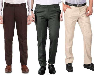 ZEE GOLD Regular Fit Men Multicolor Trousers