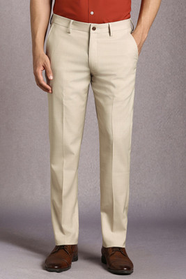 LOUIS PHILIPPE Slim Fit Men Beige Trousers