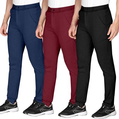 AARTENTERPRISE Regular Fit Men Blue, Black, Maroon Trousers