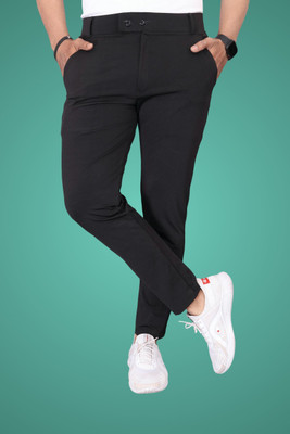 METRONAUT Regular Fit Men Black Trousers