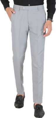 GhabaCreation Regular Fit Men Grey Trousers