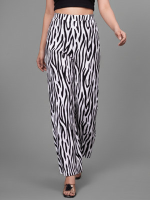 Moda Rapido Flared Women White Trousers