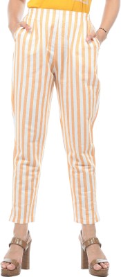 TRUELADY Regular Fit Women Yellow Trousers