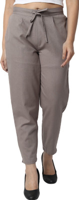 Neelo Kurti Regular Fit Women Grey Trousers