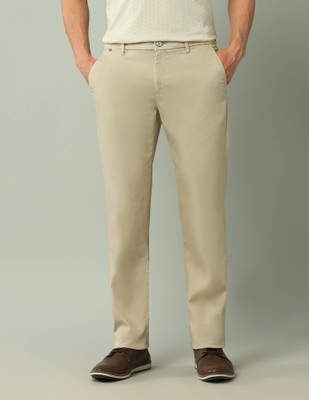 Arrow Sport Regular Fit Men Brown Trousers