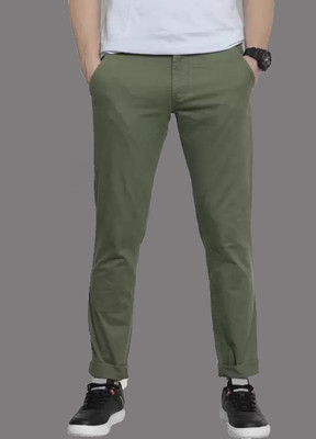 FUBAR Slim Fit Men Green Trousers