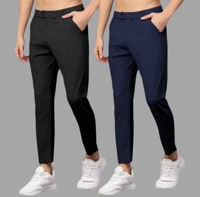 Tip Top Regular Fit Men Dark Blue Trousers