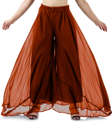 Kicha Flared Women Brown Trousers