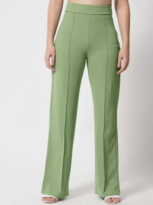 TYKUN Regular Fit Women Light Green Trousers