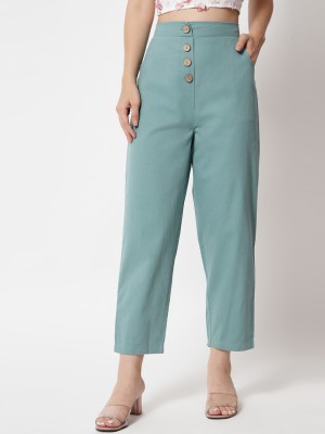 ORCHID BLUES Regular Fit Women Green Trousers