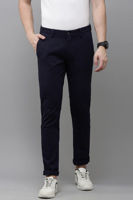VAN HEUSEN Slim Fit Men Dark Blue Trousers