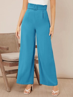 KOTTY Regular Fit Women Blue Trousers