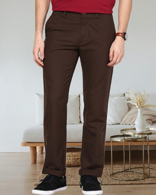 AD & AV Regular Fit Men Brown Trousers