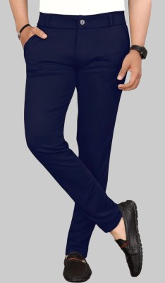 armanfashion Slim Fit Men Dark Blue Trousers