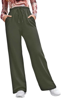 MISS LOCAL Regular Fit Women Green Trousers