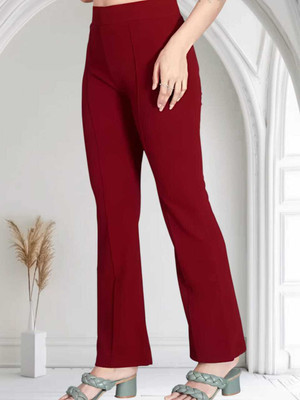Tiki Tees Regular Fit Women Red Trousers