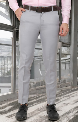 Manak Regular Fit Men Grey Trousers