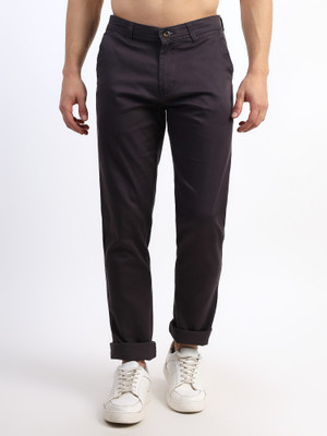 PLOUNGE Slim Fit Men Dark Blue Trousers