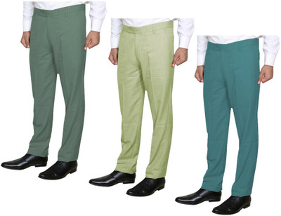 IndiWeaves Slim Fit Men Multicolor Trousers