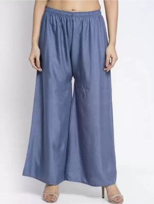 HouseOfCommon Loose Fit Women Blue Trousers