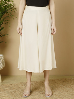 Gulmohar Jaipur Regular Fit Women White Trousers
