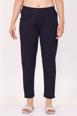 KASHISHIYA Regular Fit Women Dark Blue Trousers