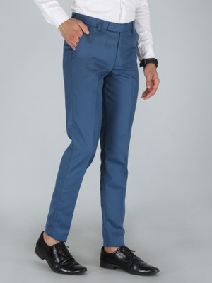 SILVERIO Regular Fit Men Blue Trousers