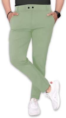 GIBBONTE Regular Fit Men Green Trousers