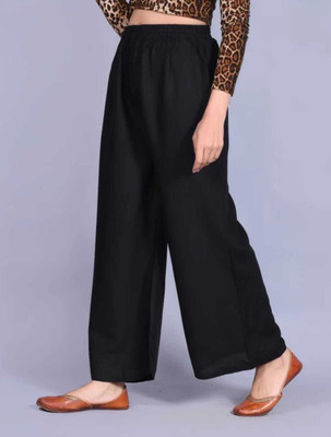 AAJ Regular Fit Women Black Trousers