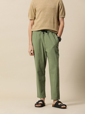 Mr Bowerbird Regular Fit Men Green Trousers
