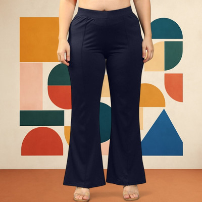 Anitafashion Loose Fit Women Dark Blue Trousers