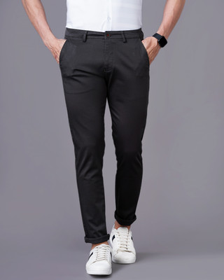 Paul Street Slim Fit Men Grey Trousers