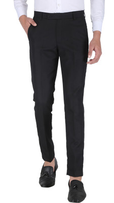 METRONAUT Slim Fit Men Black Trousers