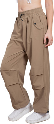 Pop Stitch Regular Fit Women Brown Trousers