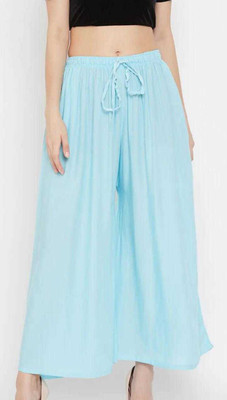 Rangkriti Flared Women Light Blue Trousers