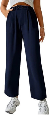 FNOCKS Regular Fit Women Blue Trousers