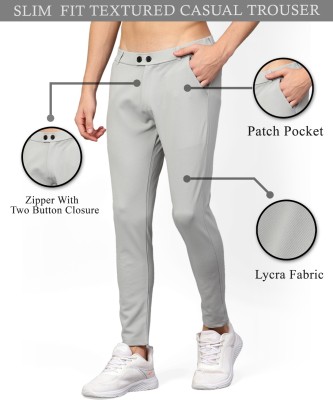 LISHADAY Regular Fit Men Grey Trousers