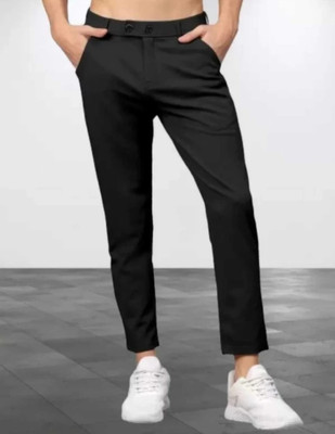 Navaso Regular Fit Men Black Trousers